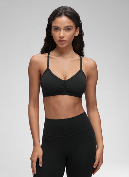 Butterluxe Sports Ruched V Neck Bra