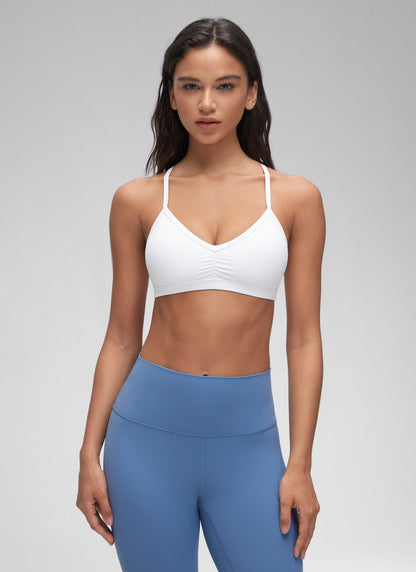 Butterluxe Sports Ruched V Neck Bra