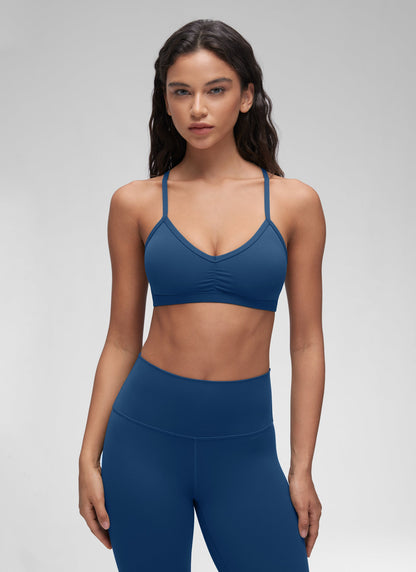 Butterluxe Sports Ruched V Neck Bra