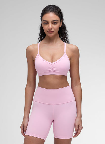 Butterluxe Sports Ruched V Neck Bra