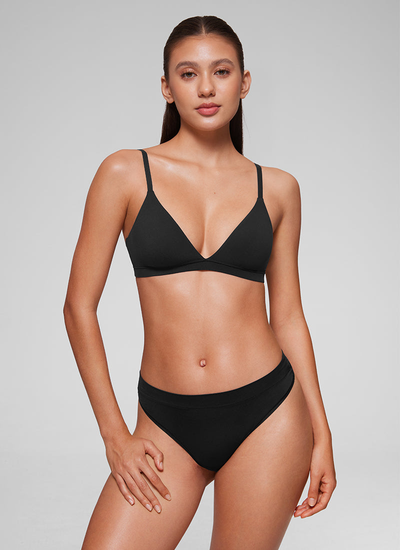 Softhold Double Lined Triangle Bralette Adjustable