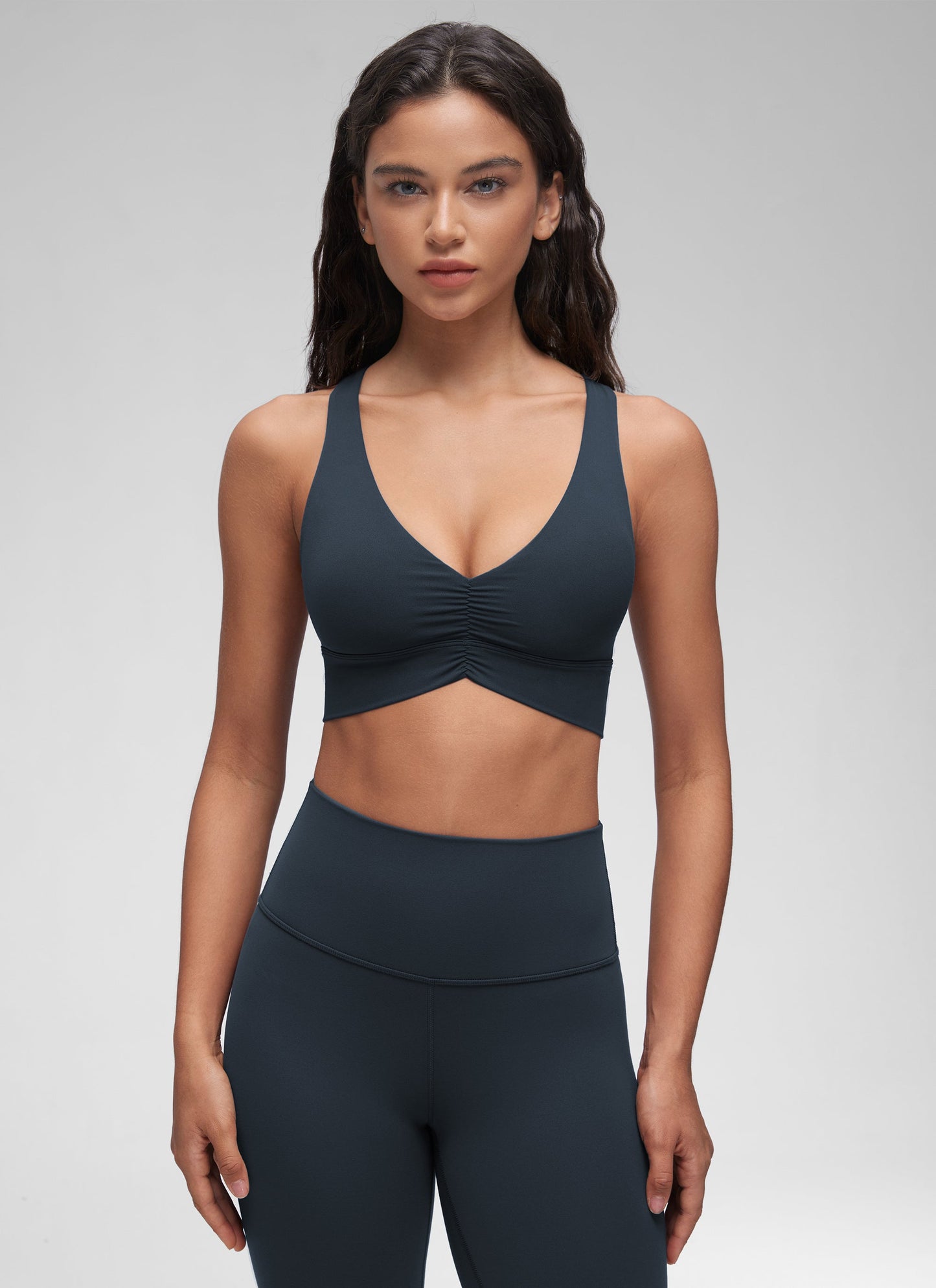 Butterluxe V Neck Ruched Longline Bras