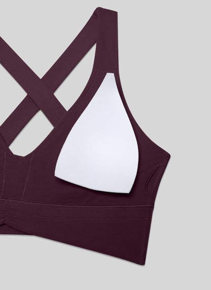 Butterluxe V Neck Ruched Longline Bras