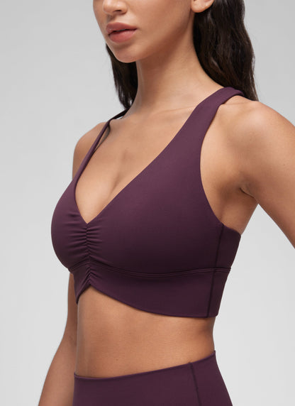 Butterluxe V Neck Ruched Longline Bras