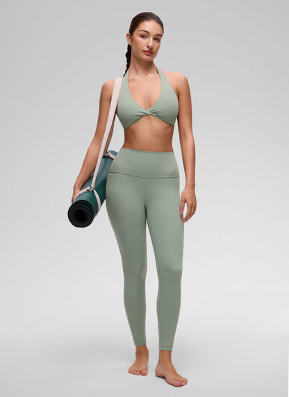 Butterluxe Double Lined Twist Halter Sports Bra