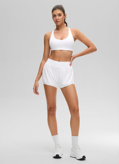 Butterluxe V Neck Racerback Sports Bra