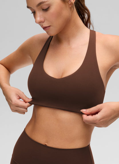 Butterluxe V Neck Racerback Sports Bra