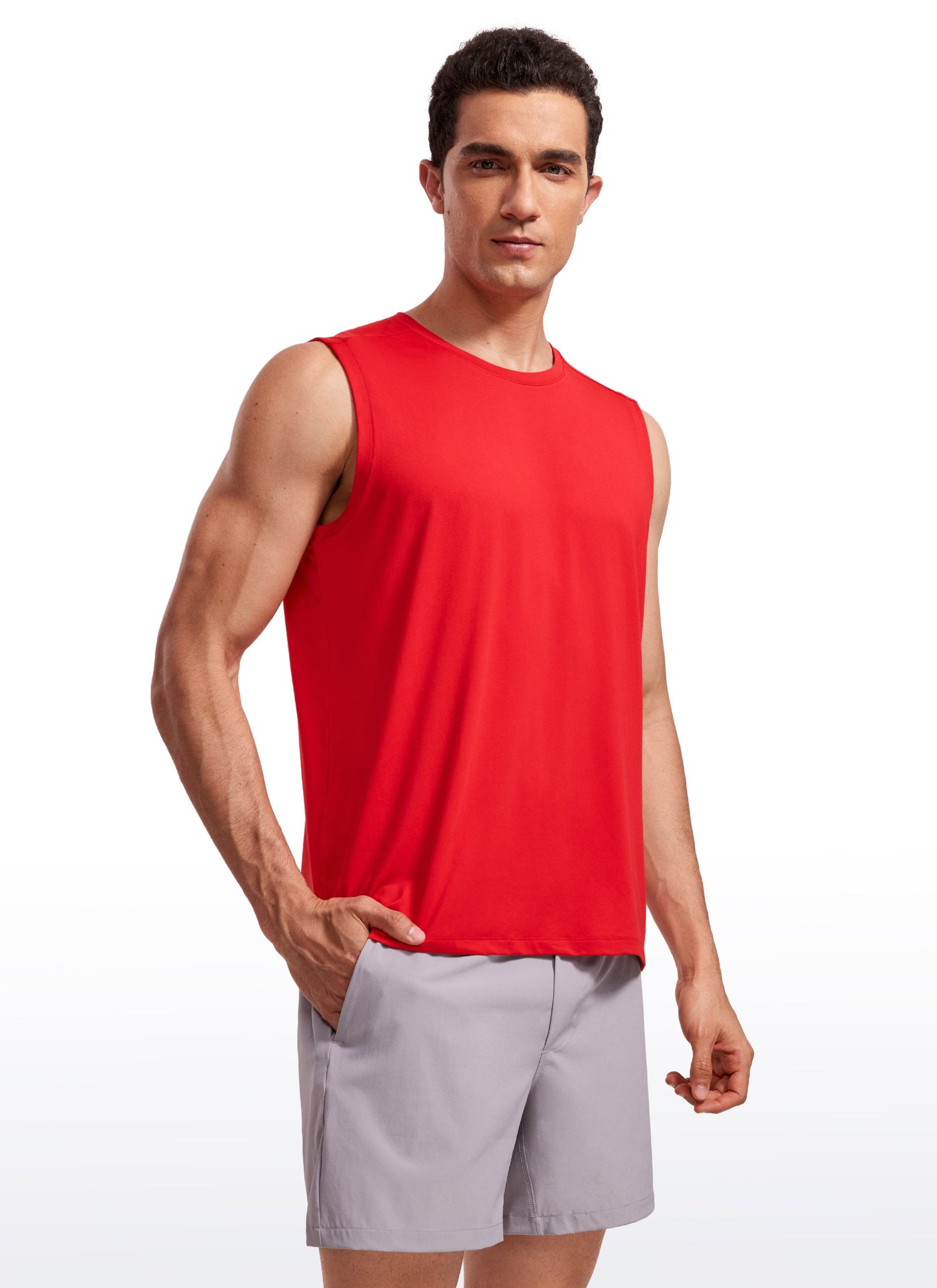 Stretch Quick Dry Tank Tops Crewneck