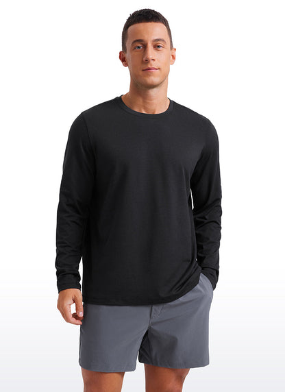 Cloud Jersey Crewneck Long Sleeve Shirts