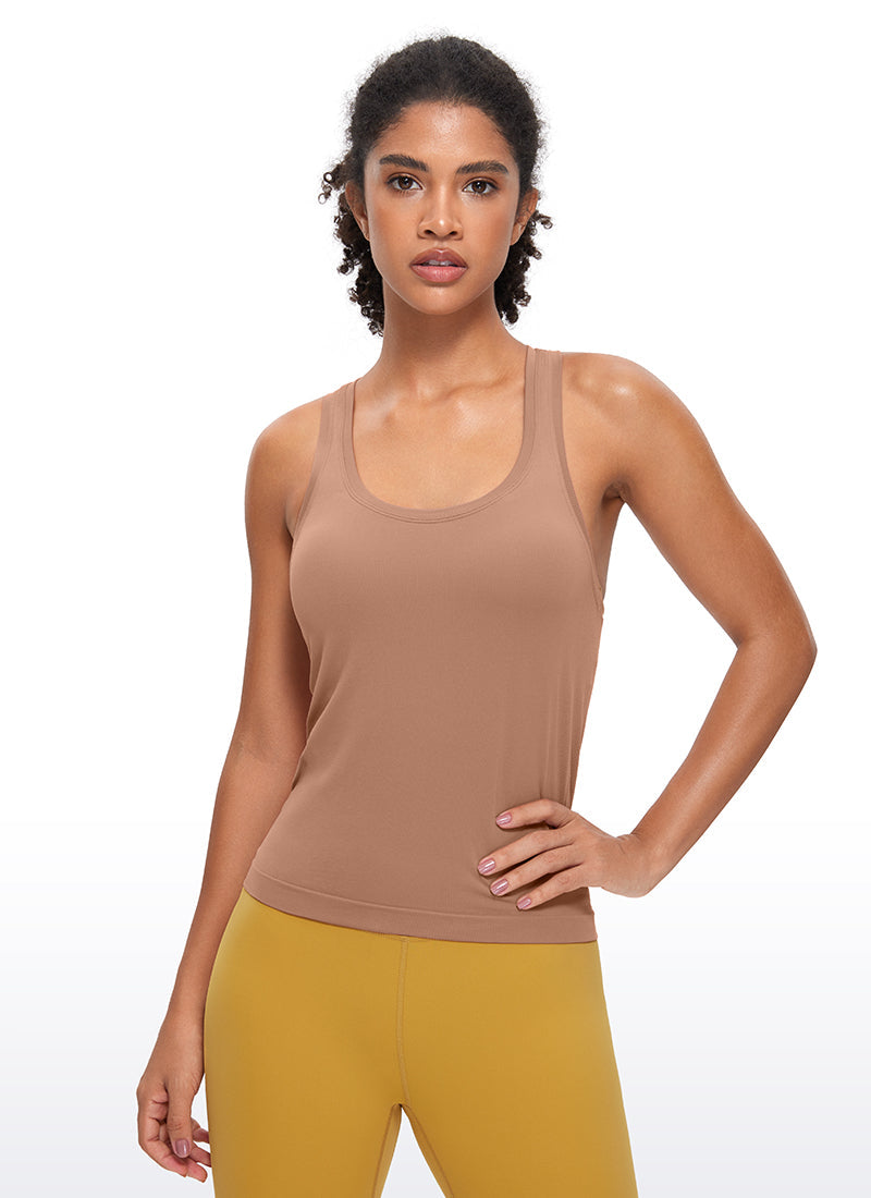 Seamless Scroop Neck Racerback Tank