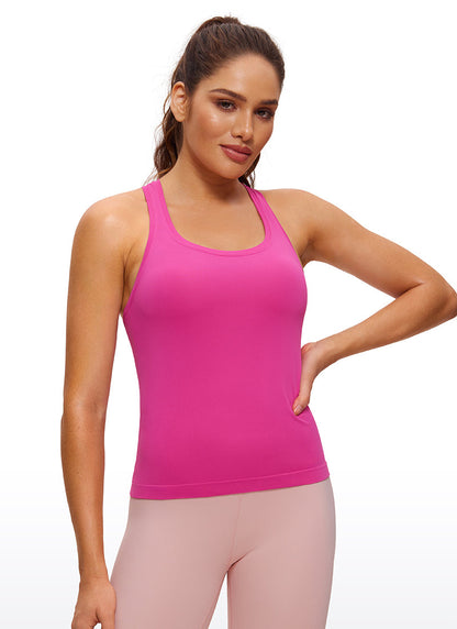 Seamless Scroop Neck Racerback Tank