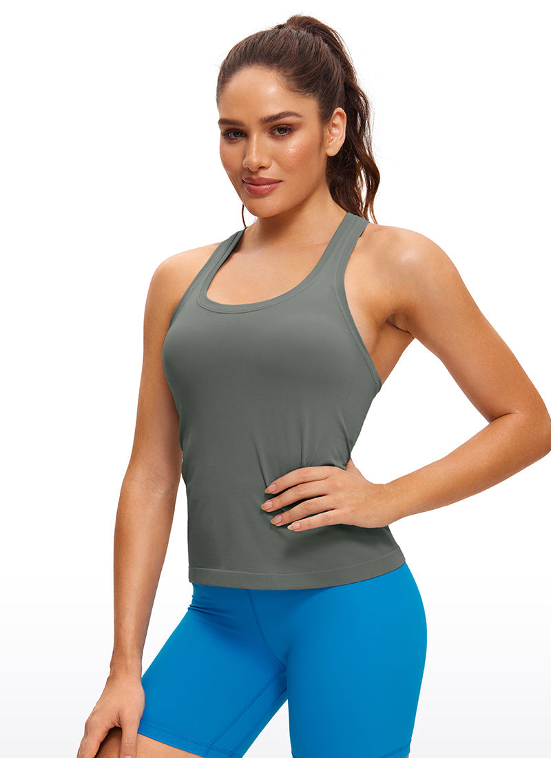 Seamless Scroop Neck Racerback Tank