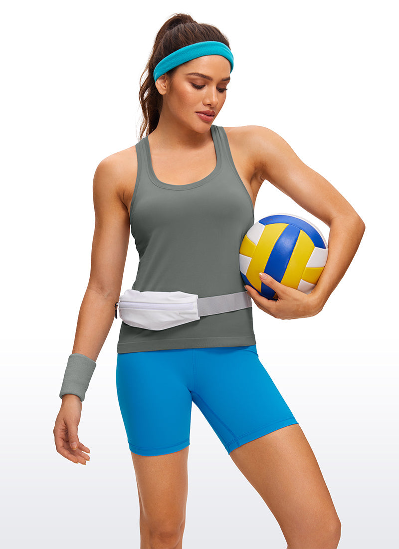 Seamless Scroop Neck Racerback Tank