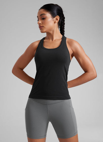 Seamless Racerback Scoop Neck Tank