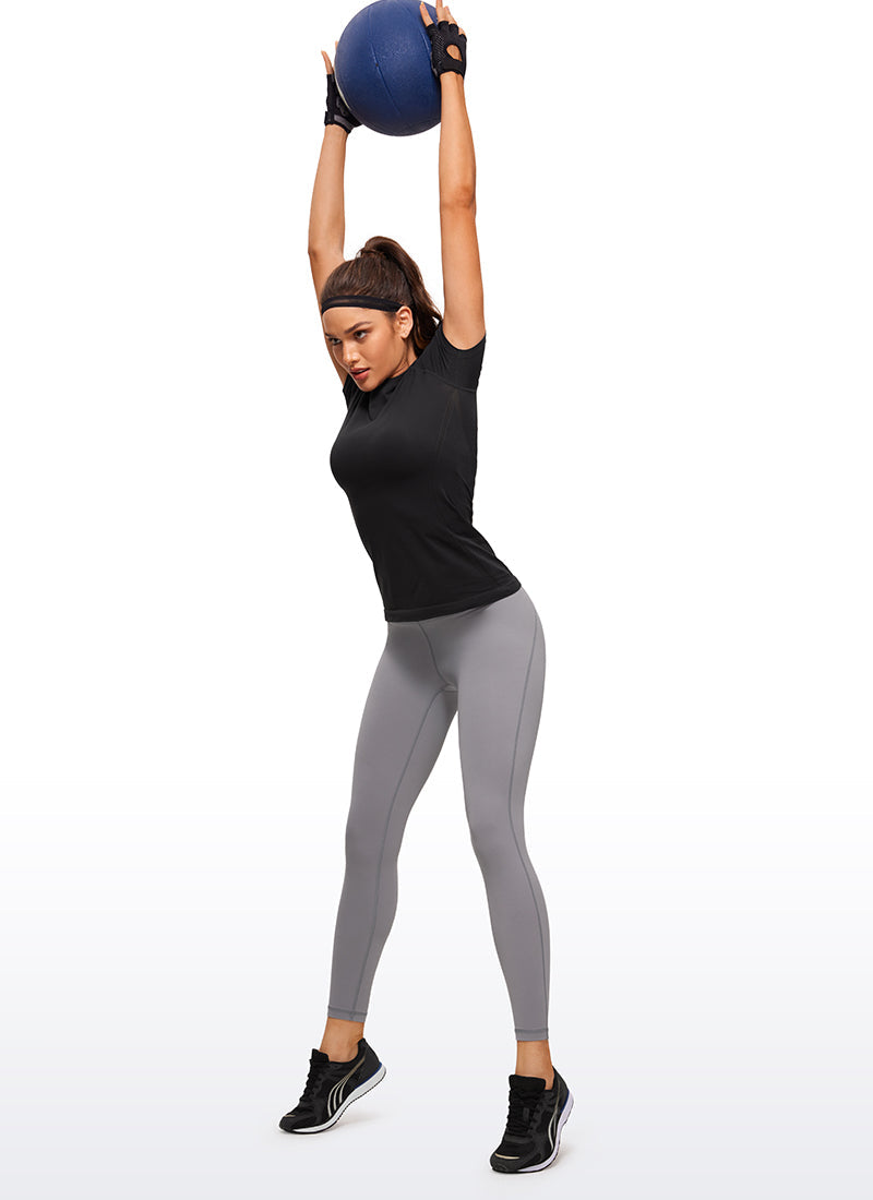 Seamless Hip Length Short Sleeve