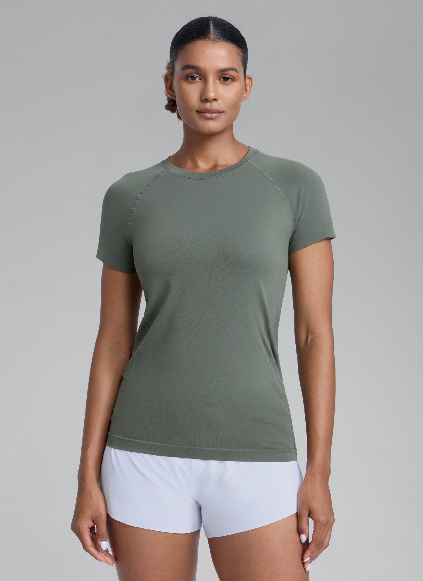Seamless Hip Length Short Sleeve