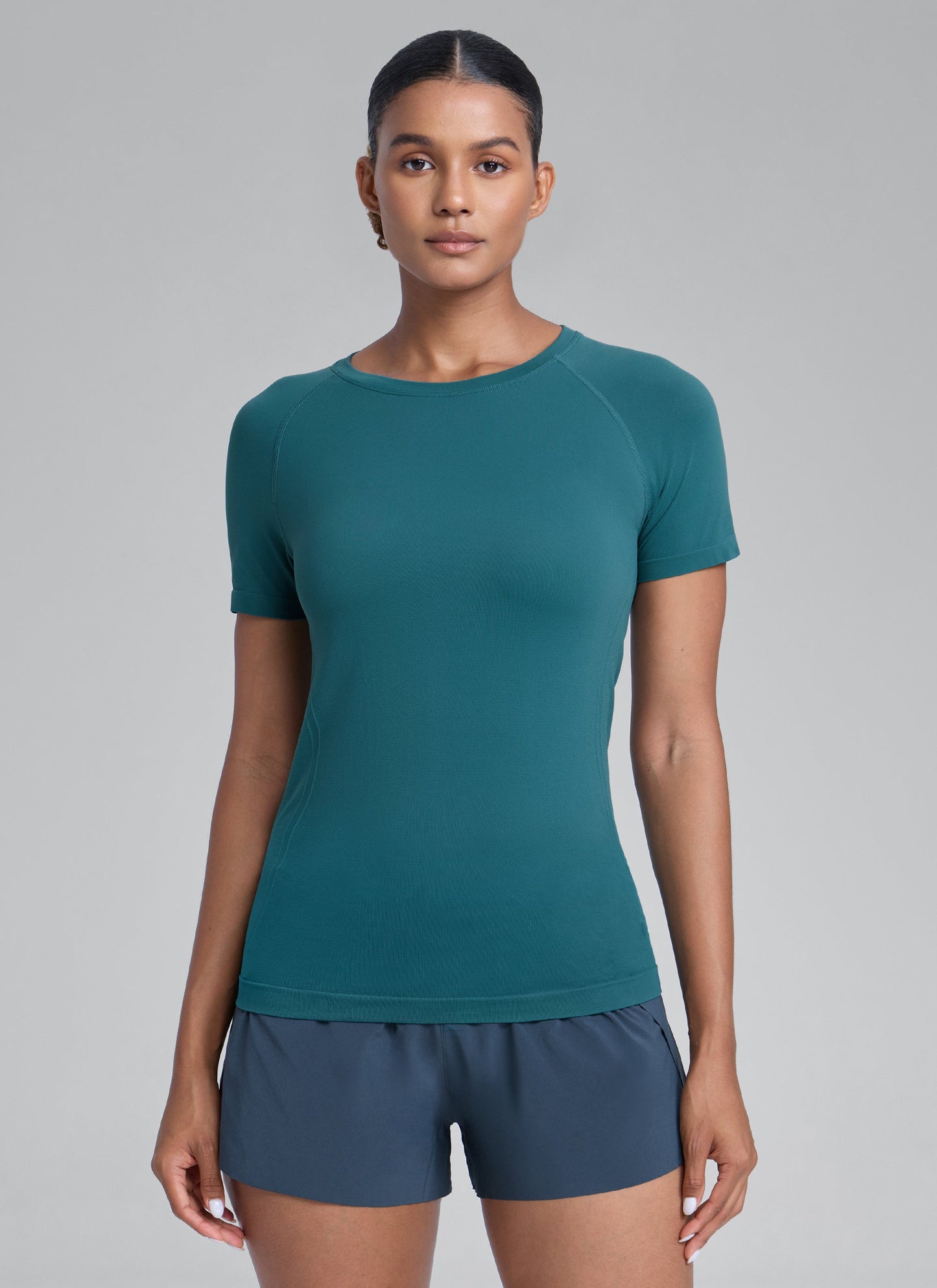 Seamless Hip Length Short Sleeve