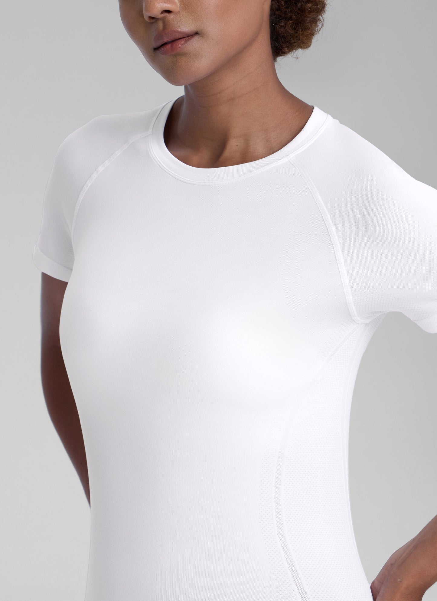 Seamless Hip Length Short Sleeve