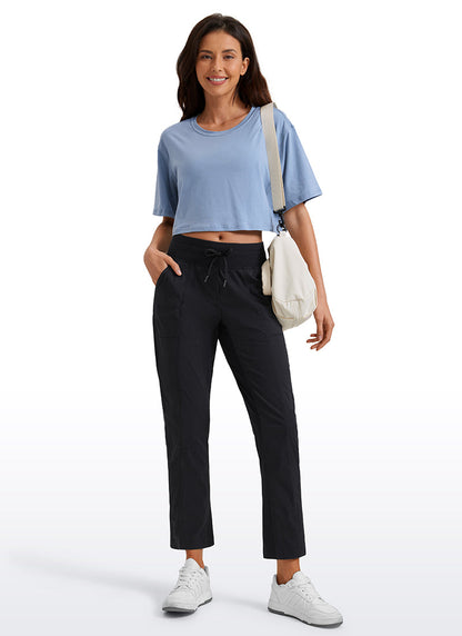 Striped Cinched Leg Pocket Pant 27''