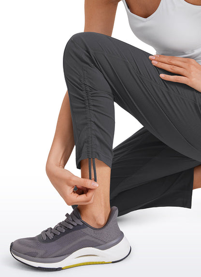 Striped Cinched Leg Pocket Pant 27''