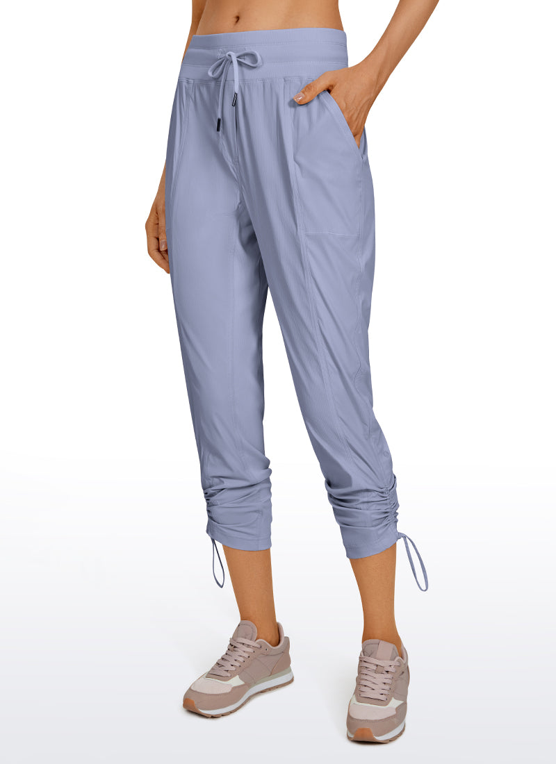 Striped Cinched Leg Pocket Pant 27''