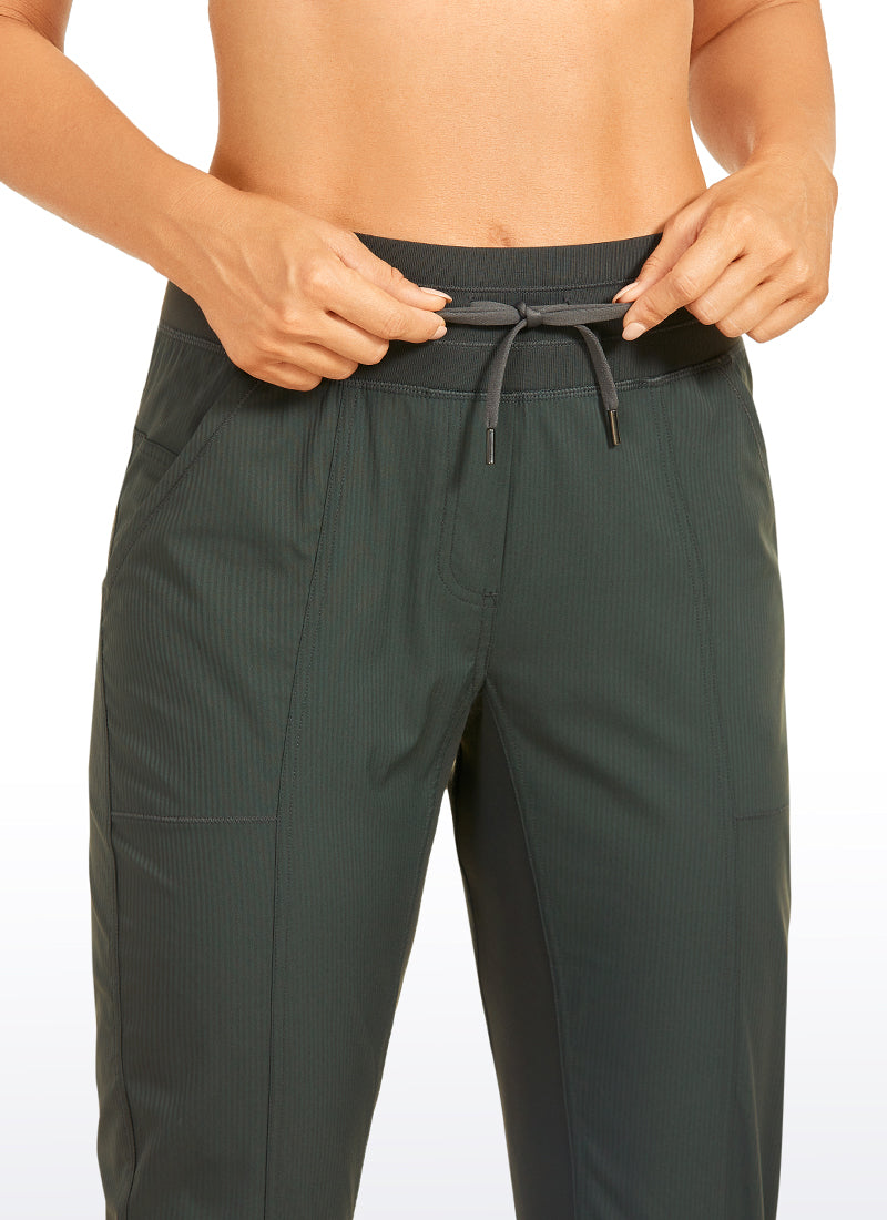 Striped Cinched Leg Pocket Pant 27''