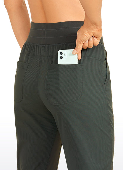 Striped Cinched Leg Pocket Pant 27''