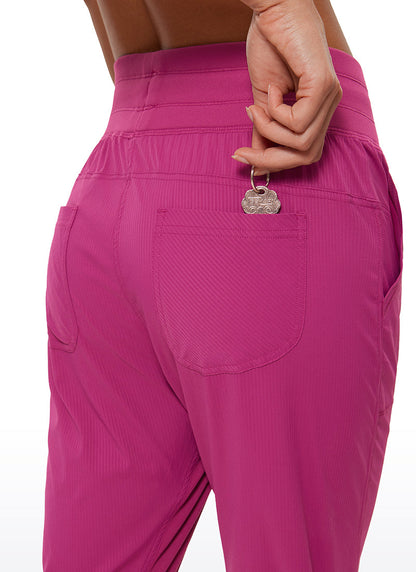 Striped Cinched Leg Pocket Pant 27''