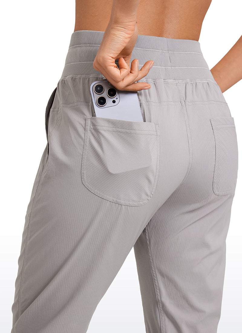 Striped Cinched Leg Pocket Pant 27''