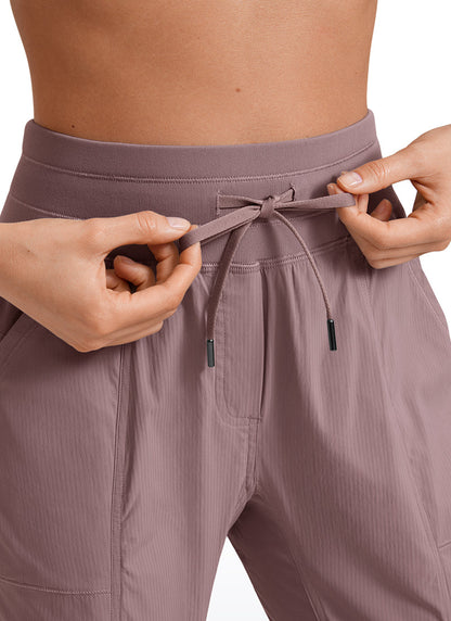 Striped Cinched Leg Pocket Pant 27''