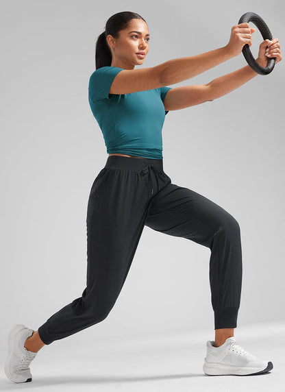 Feathery-Fit Drawstring Pocket Jogger 28''