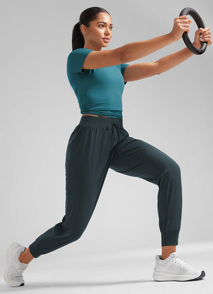 Feathery-Fit Drawstring Pocket Jogger 28''