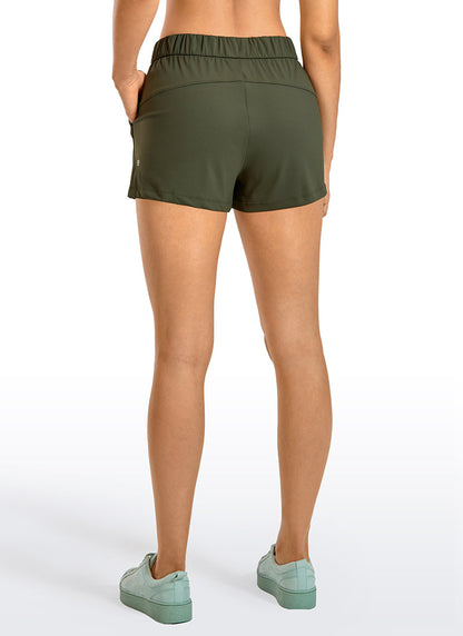 Stretch Mid Rise Pocket Short 2.5"