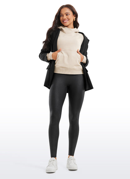 Faux Leather No Front Seam Legging 28''