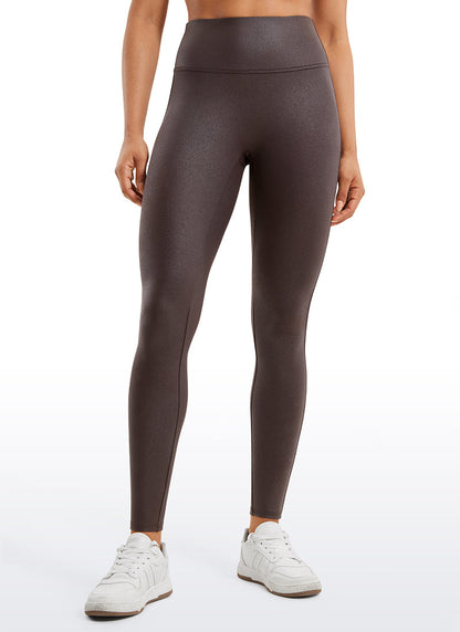 Faux Leather No Front Seam Legging 28''