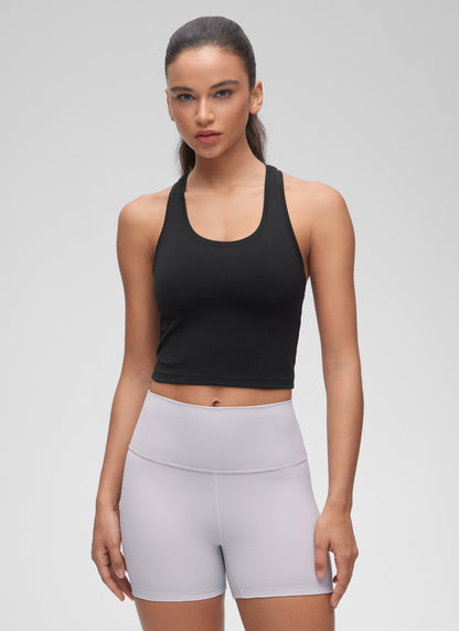 Butterluxe Cropped Racerback Tank