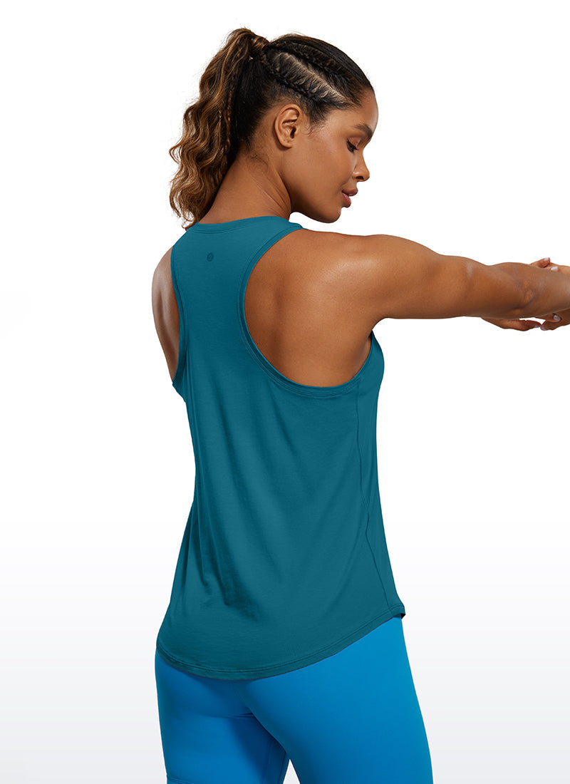 Pima Cotton Hip Length Racerback Tank