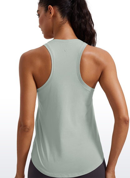 Pima Cotton Hip Length Racerback Tank