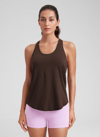 Pima Cotton Hip Length Racerback Tank