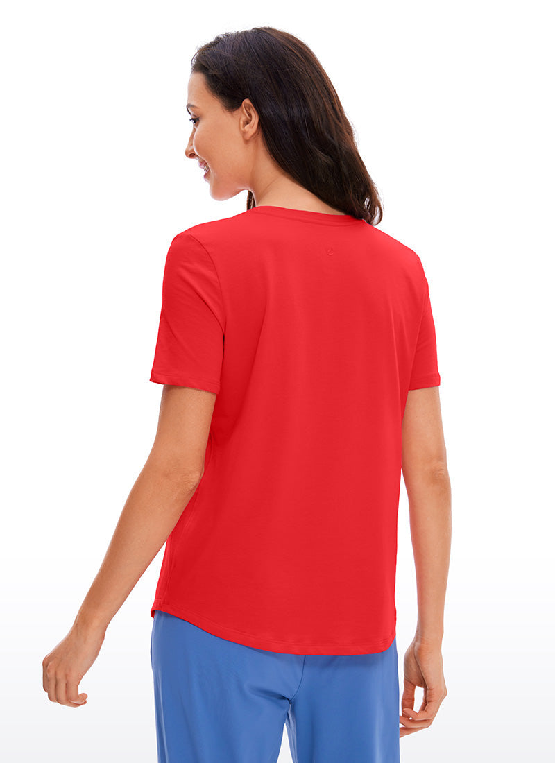 Pima Cotton Round Neck Short Sleeve