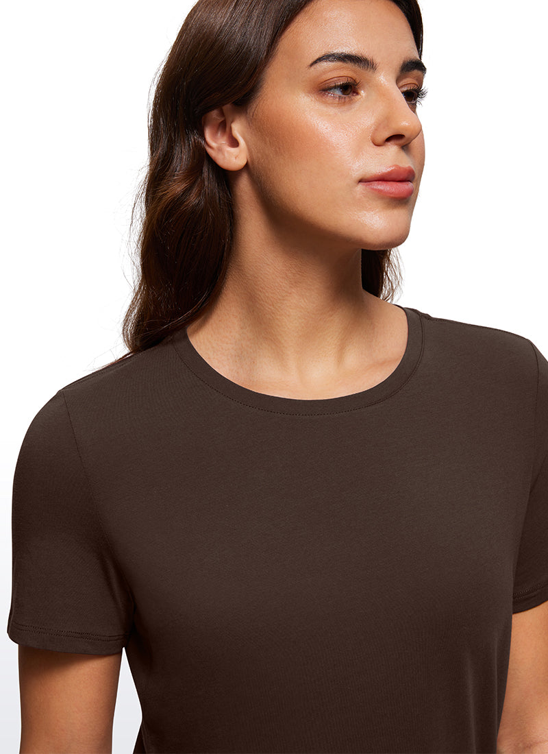 Pima Cotton Round Neck Short Sleeve