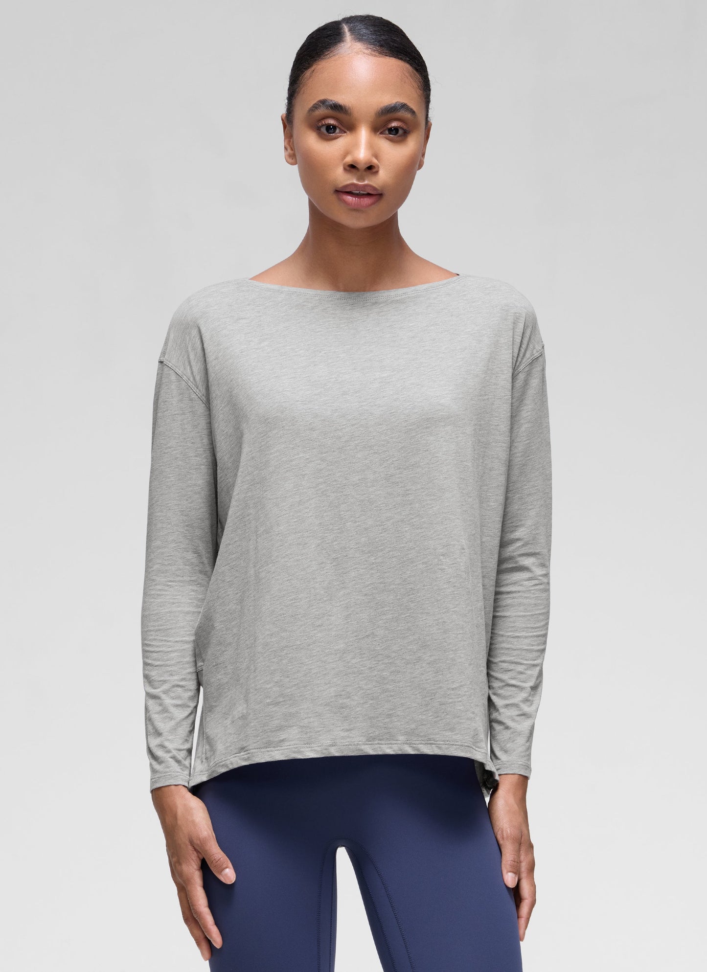 Pima Cotton Boat Neck Long Sleeve
