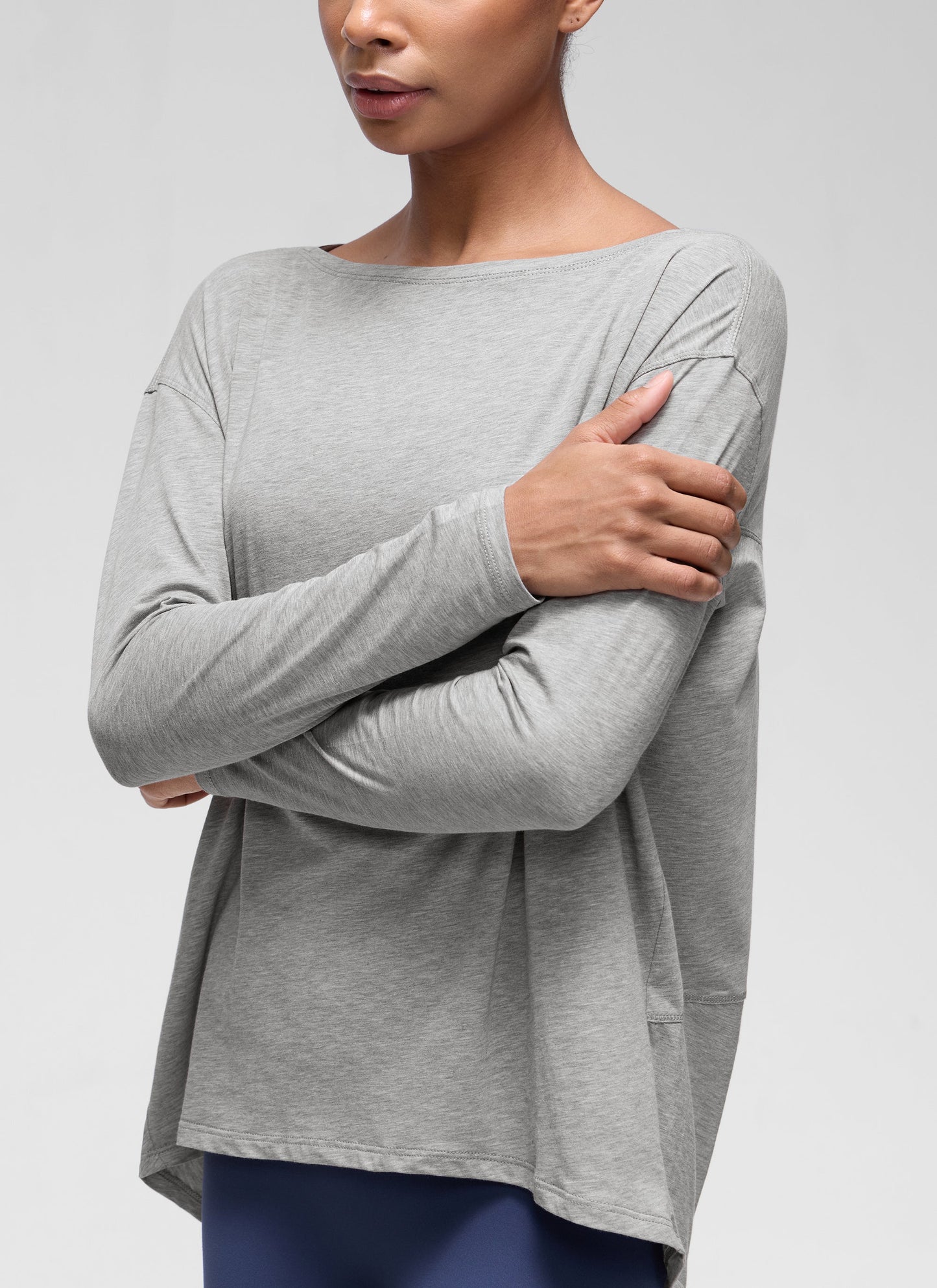 Pima Cotton Boat Neck Long Sleeve