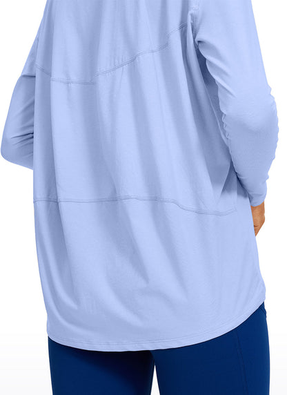 Pima Cotton Boat Neck Long Sleeve