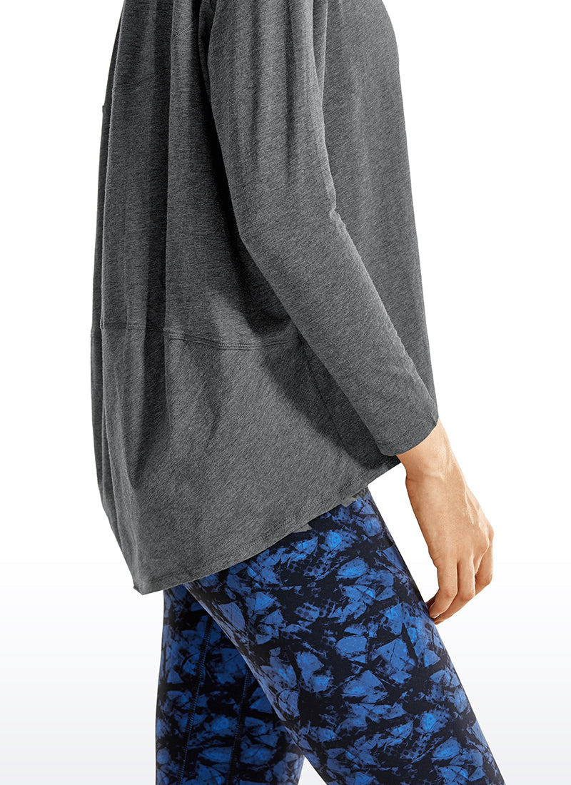 Pima Cotton Boat Neck Long Sleeve