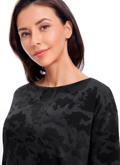 Pima Cotton Boat Neck Short Sleeve