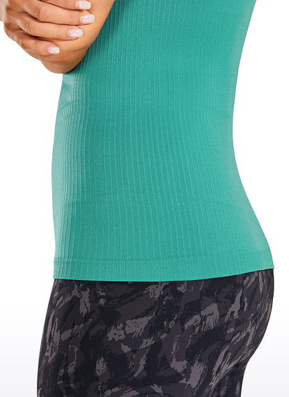 Speedy Seamless Built in Bra Pure color Tank