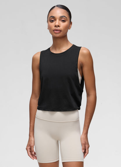 Pima Cotton Crop Deep Armhole Tank