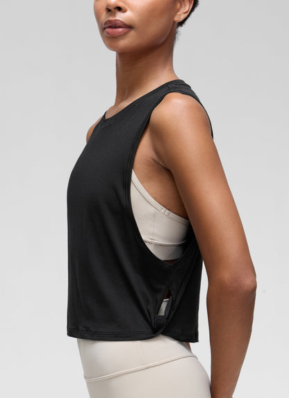 Pima Cotton Crop Deep Armhole Tank