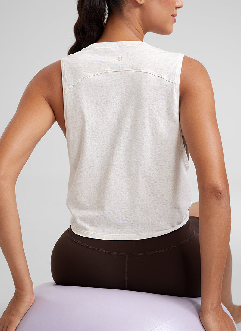 Pima Cotton Crop Deep Armhole Tank